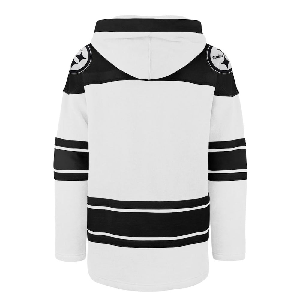 47 brand Pittsburgh Steelers '47 After Image Superior Lacer Pullover Hoodie White