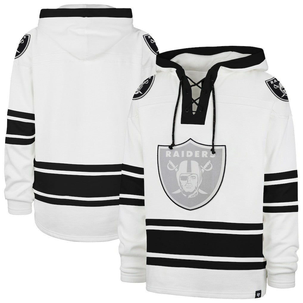 47 brand Las Vegas Raiders '47 After Image Superior Lacer with Hood White