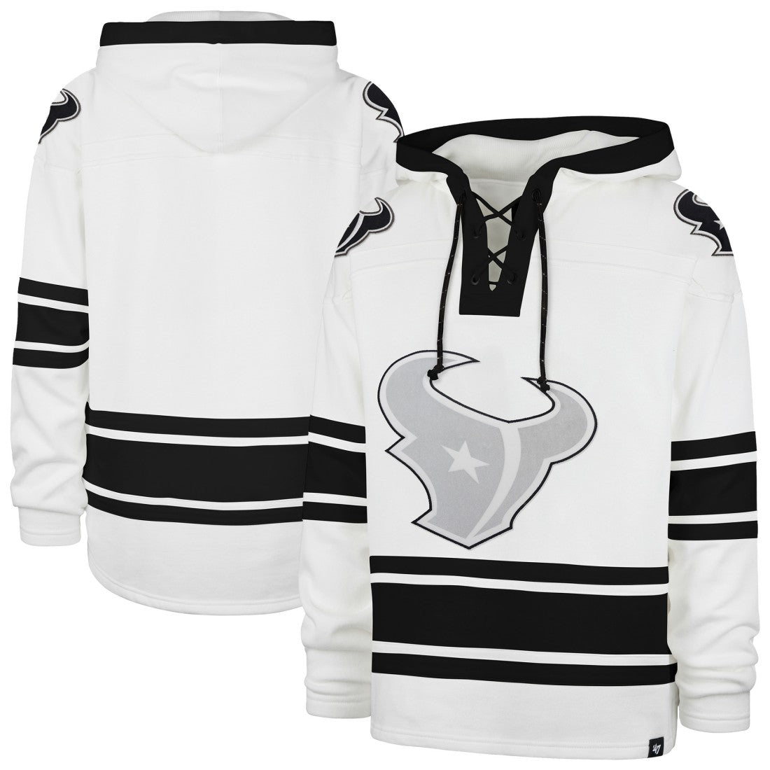 47 brand Houston Texans '47 After Image Superior Lacer with Hood White