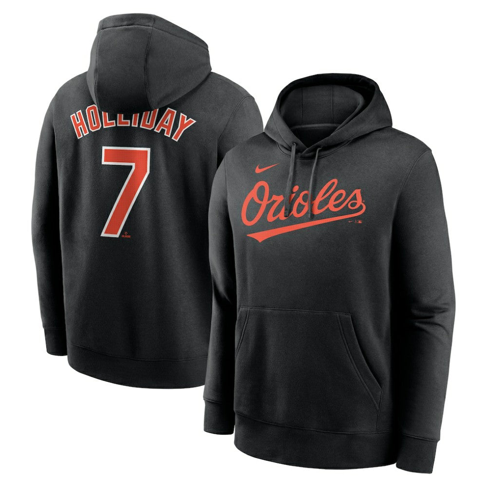 Jackson Holliday Baltimore Orioles Nike Player Name & Number Club Fleece Pullover Hoodie - Black - Nike Discount