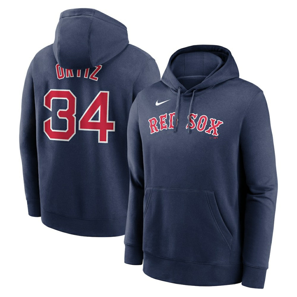 David Ortiz Boston Red Sox Nike Player Name & Number Club Pullover Hoodie - Navy - Nike Sale