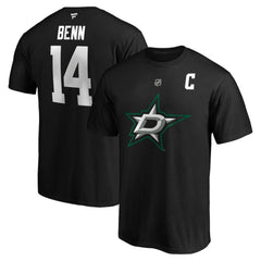 Jamie Benn Dallas Stars Fanatics Authentic Stack Name & Number T-Shirt - Black - NHL 201644143