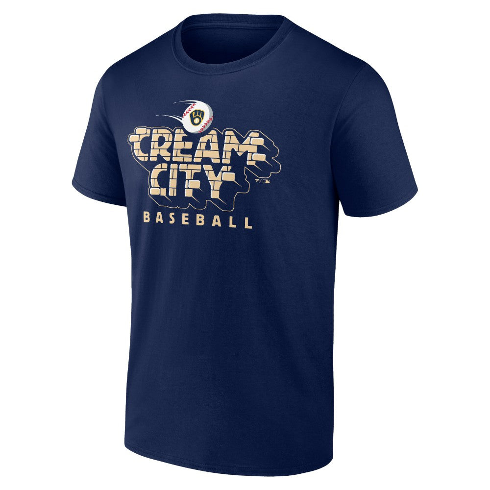 Milwaukee Brewers Hometown Extra Bases T-Shirt - Navy - MLB Lifestyle