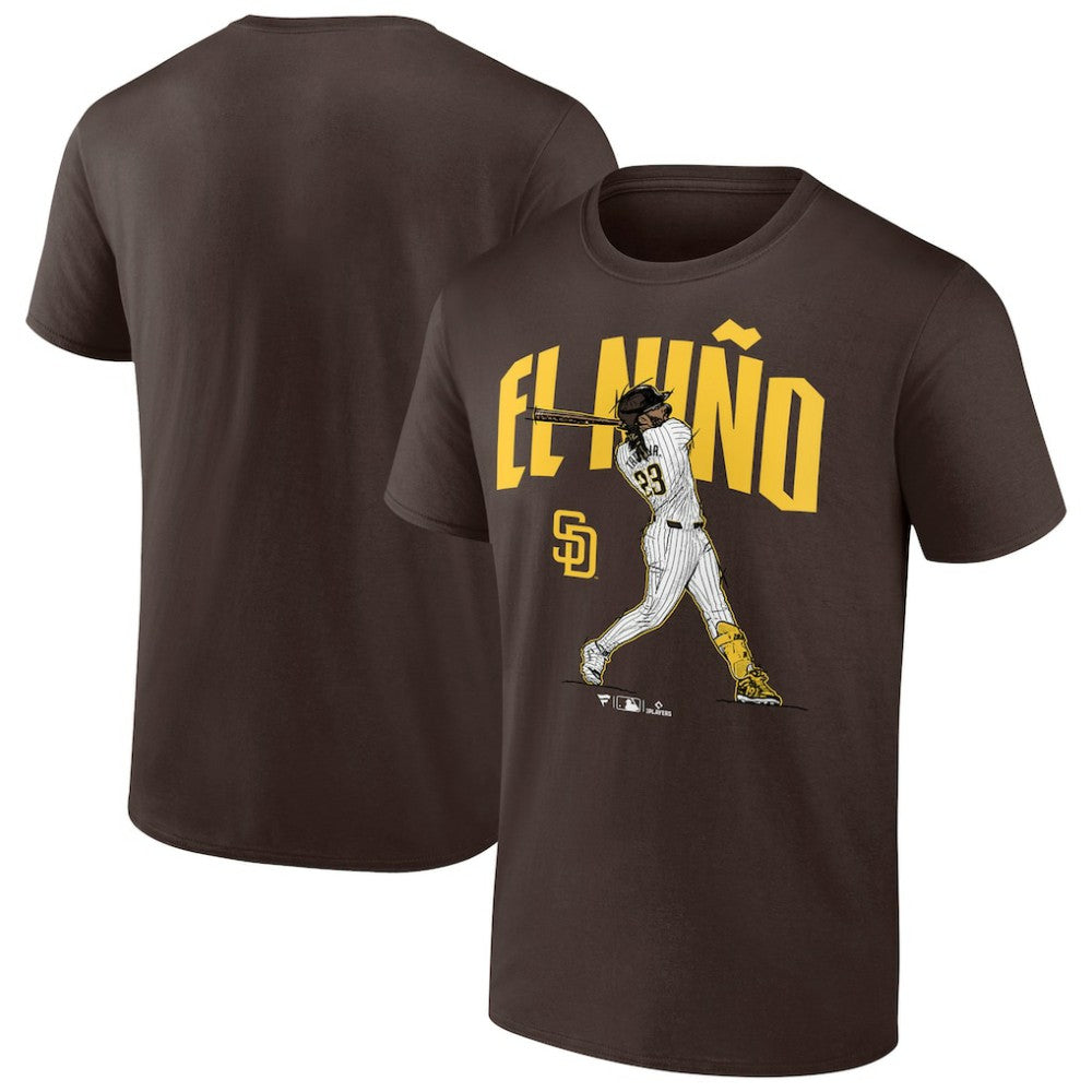 Fernando Tatis Jr. San Diego Padres Player Swing T-Shirt - Brown - MLB Sale
