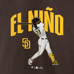 Fernando Tatis Jr. San Diego Padres Player Swing T-Shirt - Brown - MLB Sale