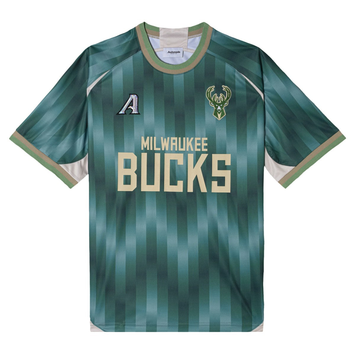 Milwaukee Bucks Authmade x NBA Soccer Kit Fashion Jersey Green