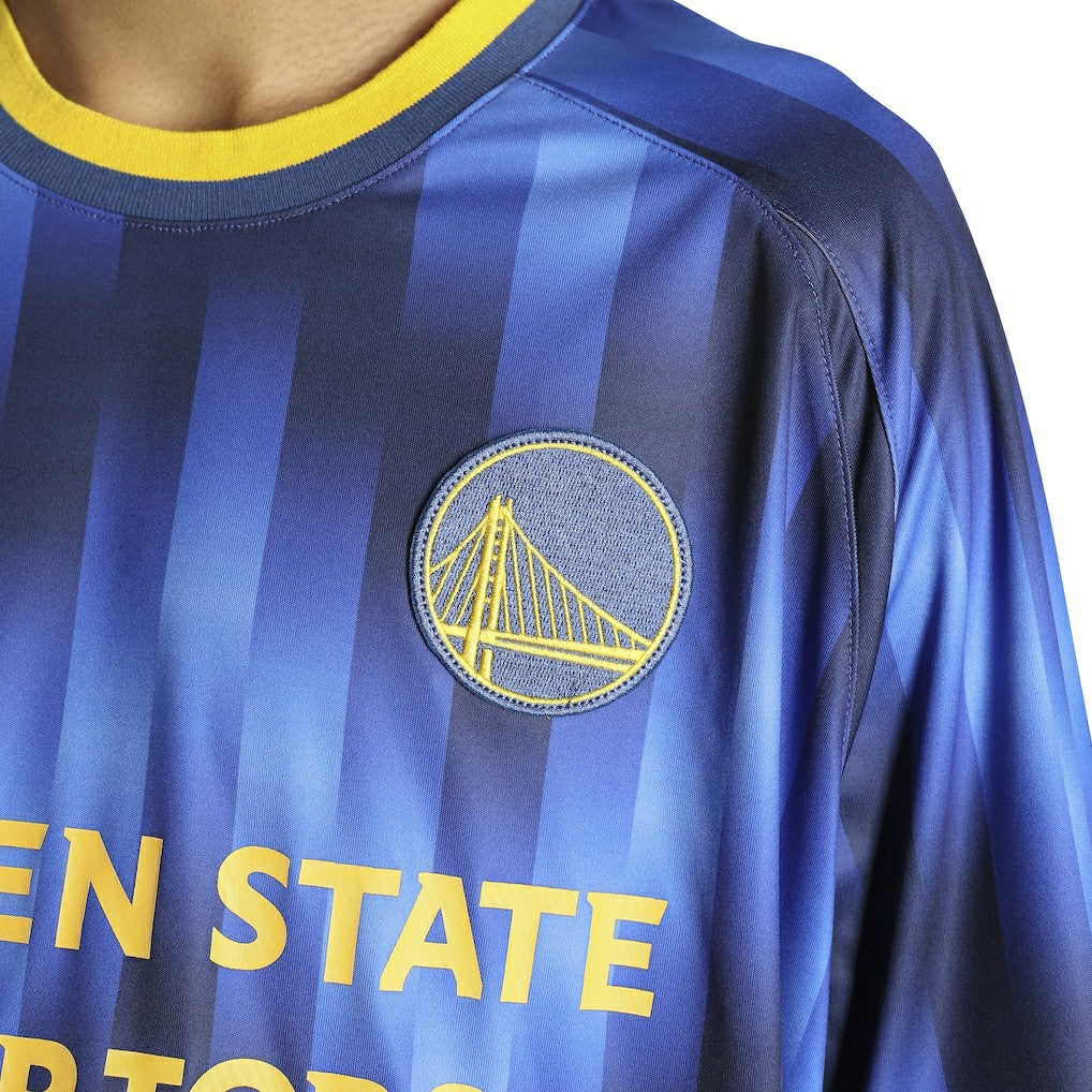 Golden State Warriors Authmade x NBA Soccer Kit Fashion Jersey Blue