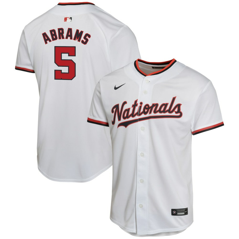 CJ Abrams Washington Nationals Nike Youth Home Game Player Jersey - White - Nike on Sale