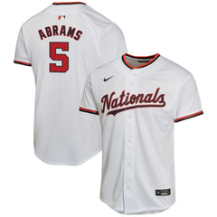 CJ Abrams Washington Nationals Nike Youth Home Game Player Jersey - White - Nike on Sale