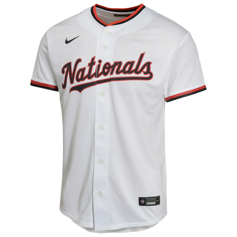 CJ Abrams Washington Nationals Nike Youth Home Game Player Jersey - White - Nike on Sale
