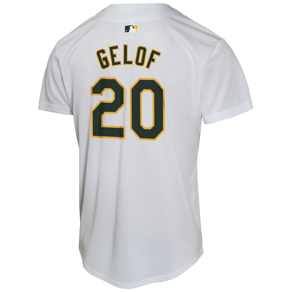 Zack Gelof Athletics Nike Youth Home Game Player Jersey - Gray - Nike Lifestyle