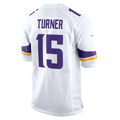 Nike Dallas Turner Minnesota Vikings Game Jersey White