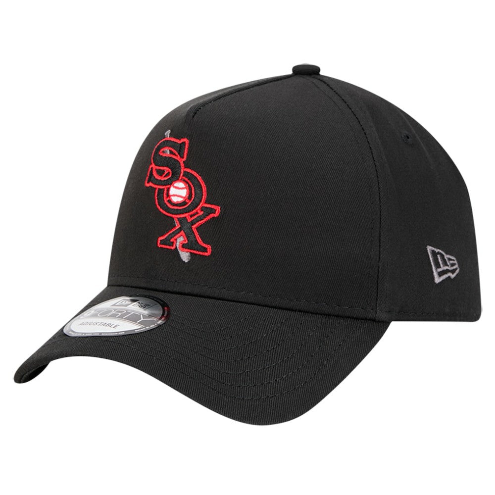 Chicago White Sox New Era Tonal Pop 9FORTY A-Frame Adjustable Hat - Black - New Era Sale