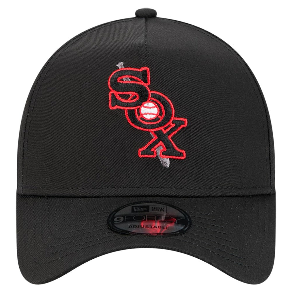 Chicago White Sox New Era Tonal Pop 9FORTY A-Frame Adjustable Hat - Black - New Era Sale
