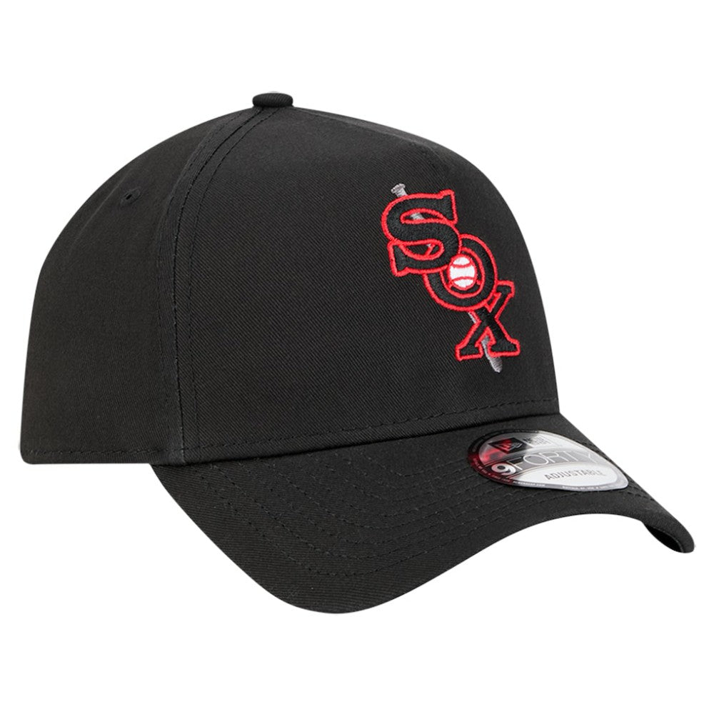 Chicago White Sox New Era Tonal Pop 9FORTY A-Frame Adjustable Hat - Black - New Era Sale