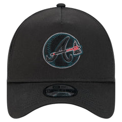 Atlanta Braves New Era Tonal Pop 9FORTY A-Frame Adjustable Hat - Black - New Era on Sale