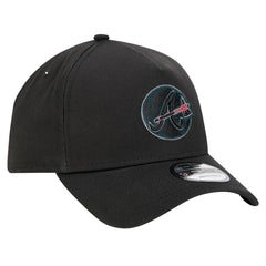 Atlanta Braves New Era Tonal Pop 9FORTY A-Frame Adjustable Hat - Black - New Era on Sale
