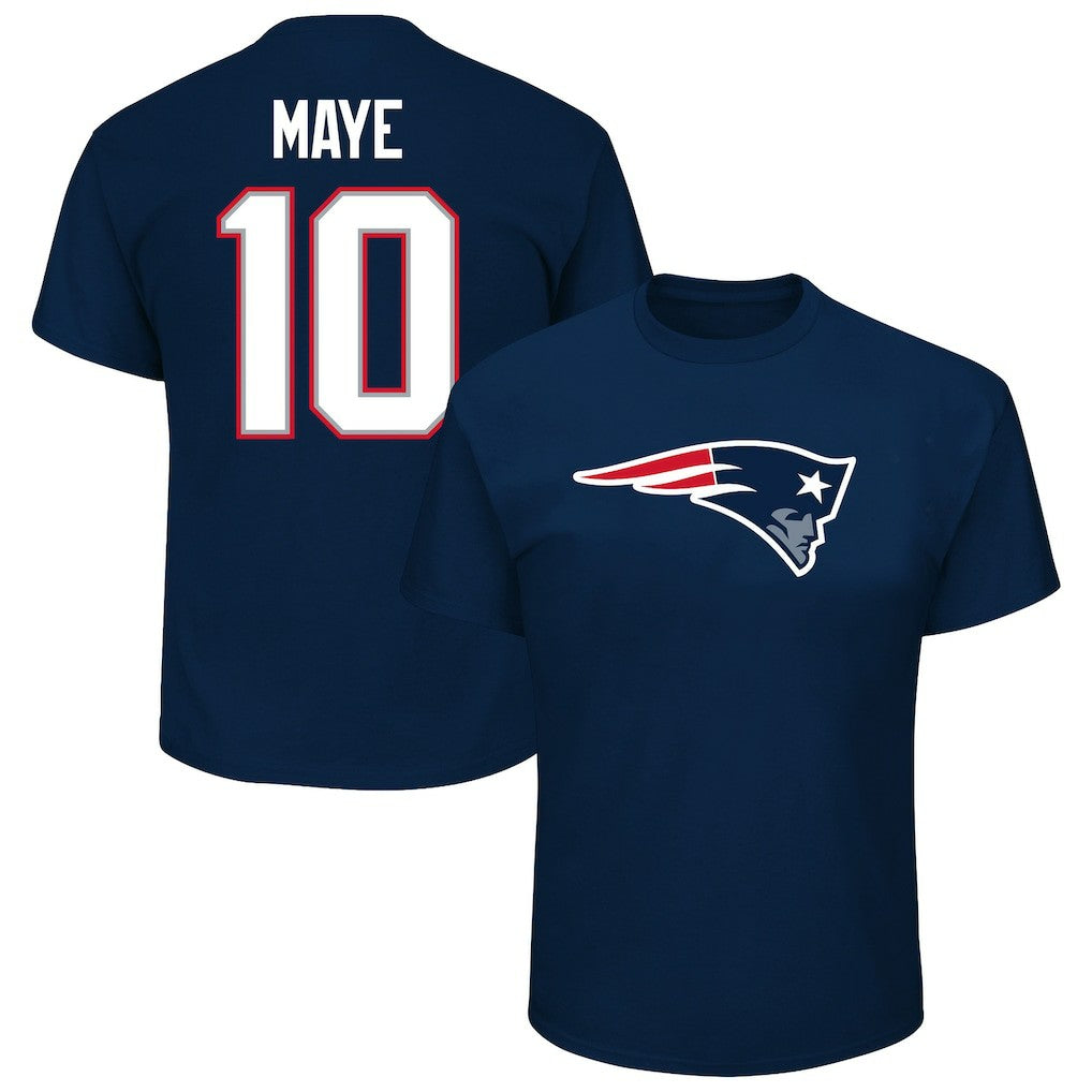 Fanatics Drake Maye New England Patriots Big & Tall Player Name & Number T-Shirt Navy