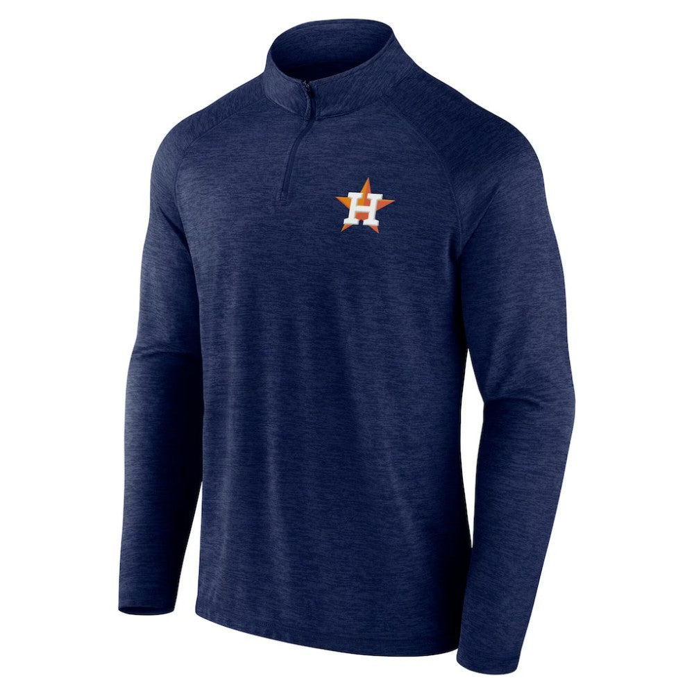 Houston Astros Fanatics Head-to-Head Raglan Quarter-Zip Jacket - Navy - Fanatics Online