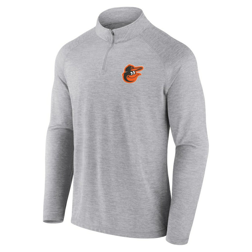 Baltimore Orioles Fanatics Head-to-Head Raglan Quarter-Zip Jacket - Gray - Fanatics on Sale