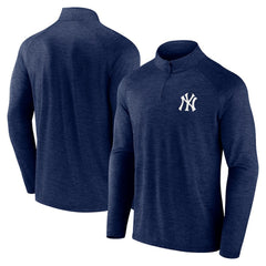 New York Yankees Fanatics Head-to-Head Raglan Quarter-Zip Jacket - Navy - Fanatics Lifestyle