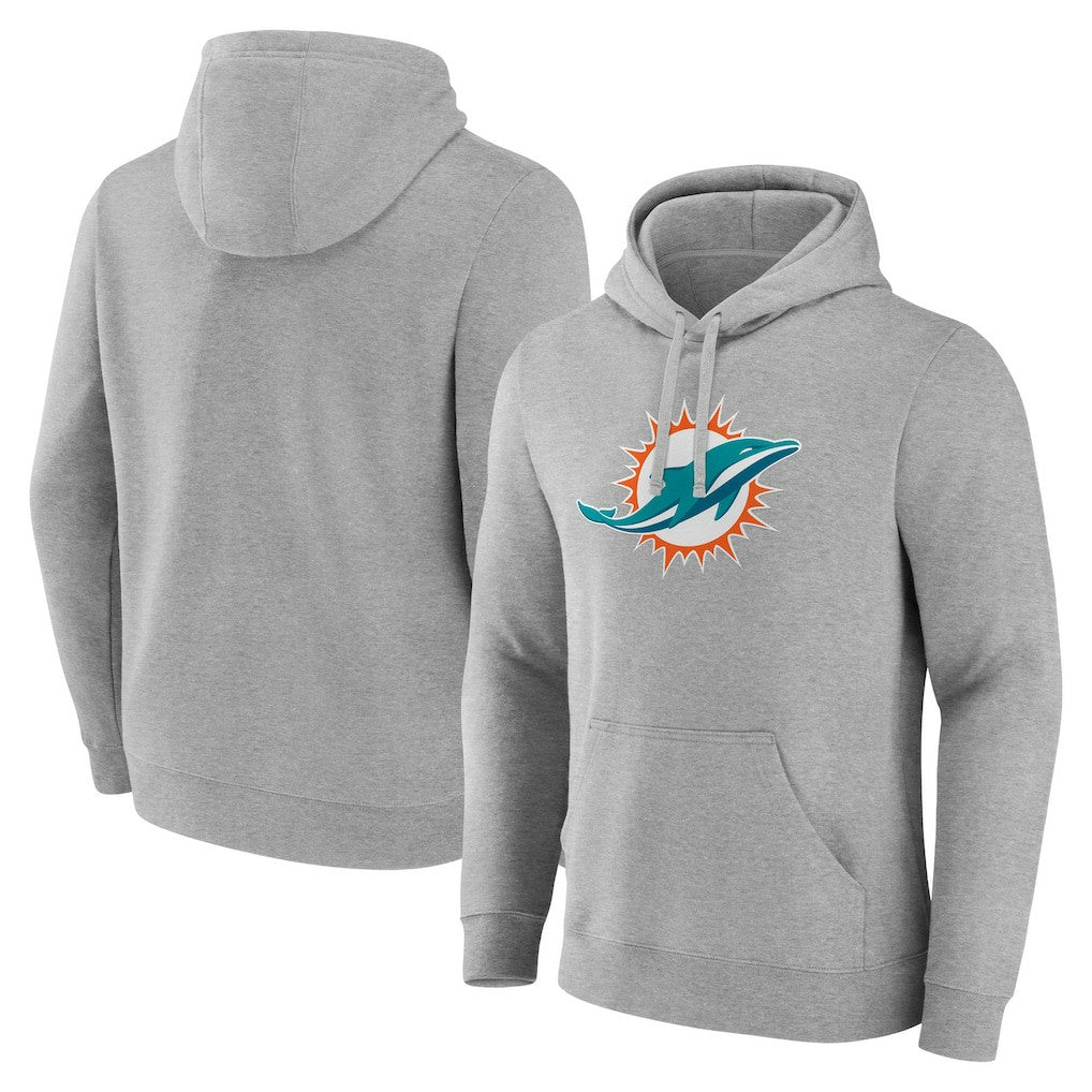 Fanatics Miami Dolphins Deliver Fleece Pullover Hoodie Heather Gray