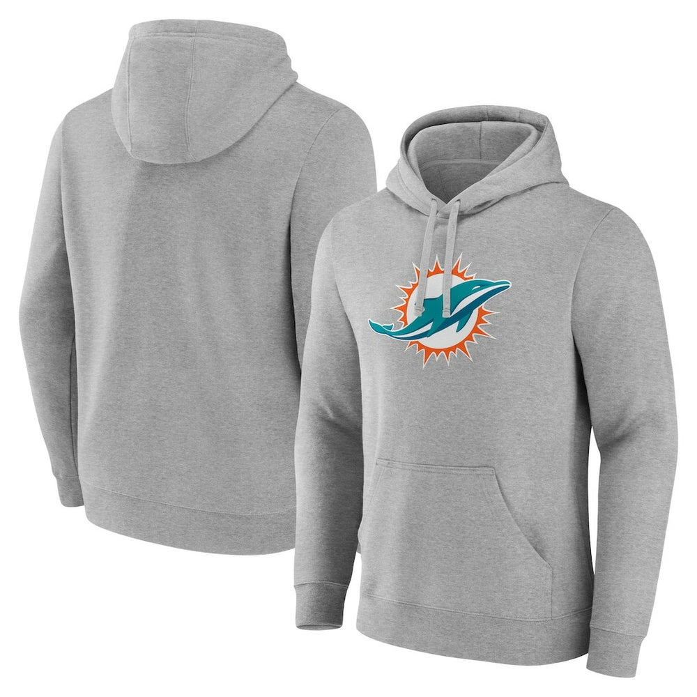 Fanatics Miami Dolphins Deliver Fleece Pullover Hoodie Heather Gray