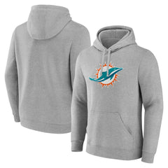 Fanatics Miami Dolphins Deliver Fleece Pullover Hoodie Heather Gray