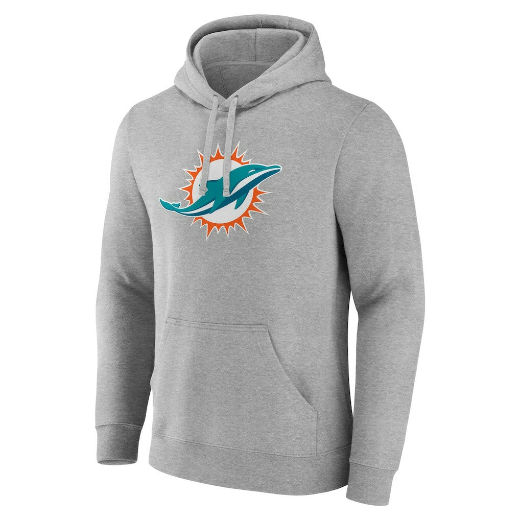 Fanatics Miami Dolphins Deliver Fleece Pullover Hoodie Heather Gray