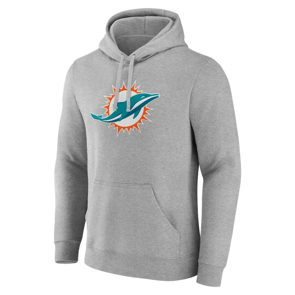 Fanatics Miami Dolphins Deliver Fleece Pullover Hoodie Heather Gray