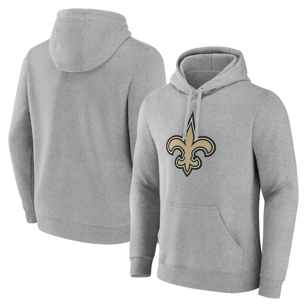 Fanatics New Orleans Saints Deliver Fleece Pullover Hoodie Heather Gray