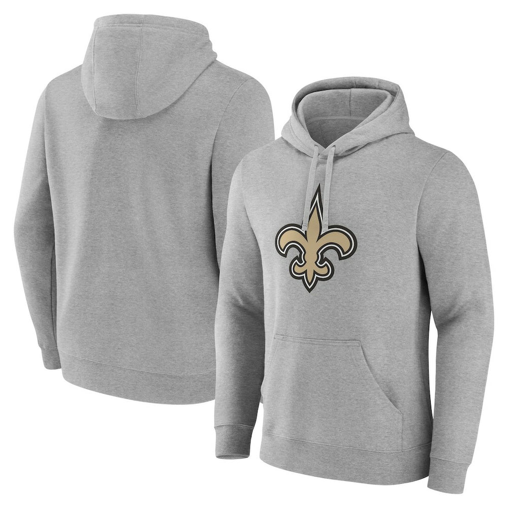 Fanatics New Orleans Saints Deliver Fleece Pullover Hoodie Heather Gray