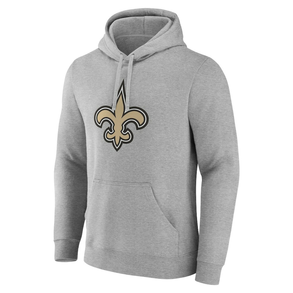 Fanatics New Orleans Saints Deliver Fleece Pullover Hoodie Heather Gray