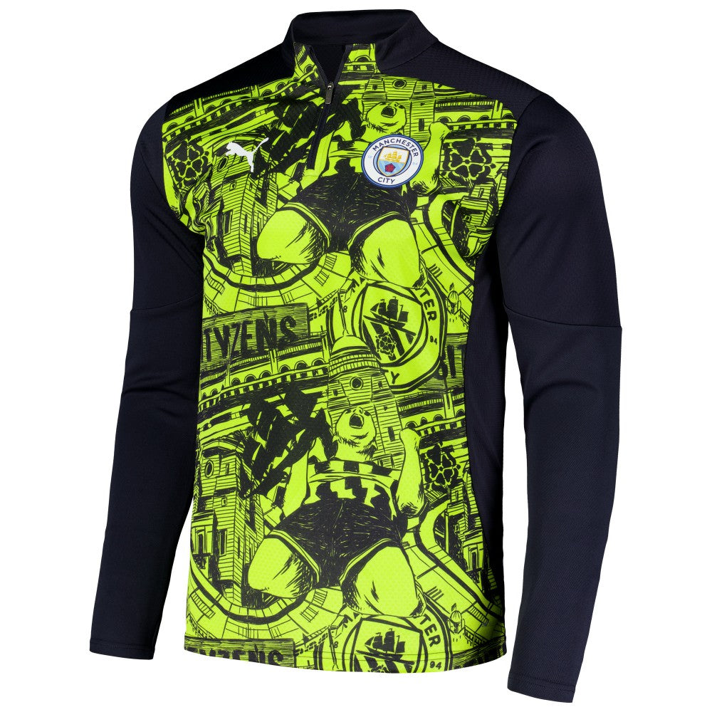 Manchester City 2024/25 Pre-Match dryCELL Quarter-Zip Top Black - Puma Discount