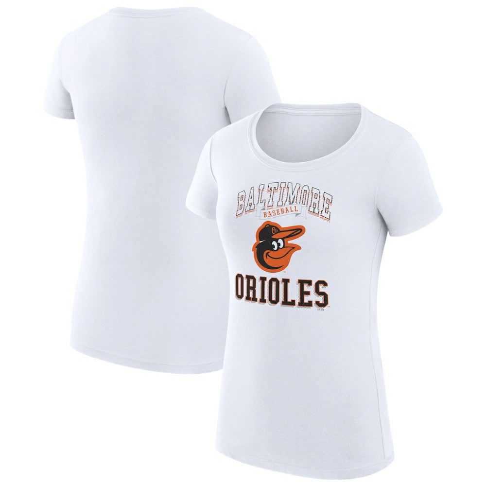 Baltimore Orioles G-III 4Her by Carl Banks Women's Super-Slim Fit Lightweight Team Logo Graphic T-Shirt - White - MLB Sale