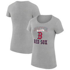 Boston Red Sox G-III 4Her by Carl Banks Women's Super-Slim Fit Lightweight Team Logo Graphic T-Shirt - Heather Gray - MLB Sale