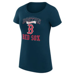 Boston Red Sox G-III 4Her by Carl Banks Women's Super-Slim Fit Lightweight Team Logo Graphic T-Shirt - Navy - MLB on Sale