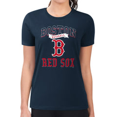 Boston Red Sox G-III 4Her by Carl Banks Women's Super-Slim Fit Lightweight Team Logo Graphic T-Shirt - Navy - MLB on Sale