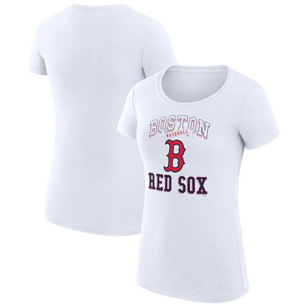 Boston Red Sox G-III 4Her by Carl Banks Women's Super-Slim Fit Lightweight Team Logo Graphic T-Shirt - White - MLB Lifestyle