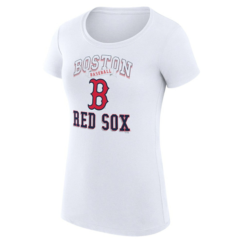 Boston Red Sox G-III 4Her by Carl Banks Women's Super-Slim Fit Lightweight Team Logo Graphic T-Shirt - White - MLB Lifestyle
