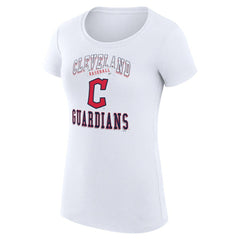 Cleveland Guardians G-III 4Her by Carl Banks Women's Super-Slim Fit Lightweight Team Logo Graphic T-Shirt - White - MLB Online