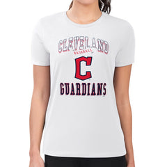 Cleveland Guardians G-III 4Her by Carl Banks Women's Super-Slim Fit Lightweight Team Logo Graphic T-Shirt - White - MLB Online