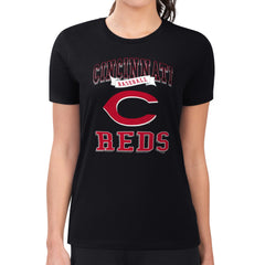 Cincinnati Reds G-III 4Her by Carl Banks Women's Super-Slim Fit Lightweight Team Logo Graphic T-Shirt - Black - MLB Online