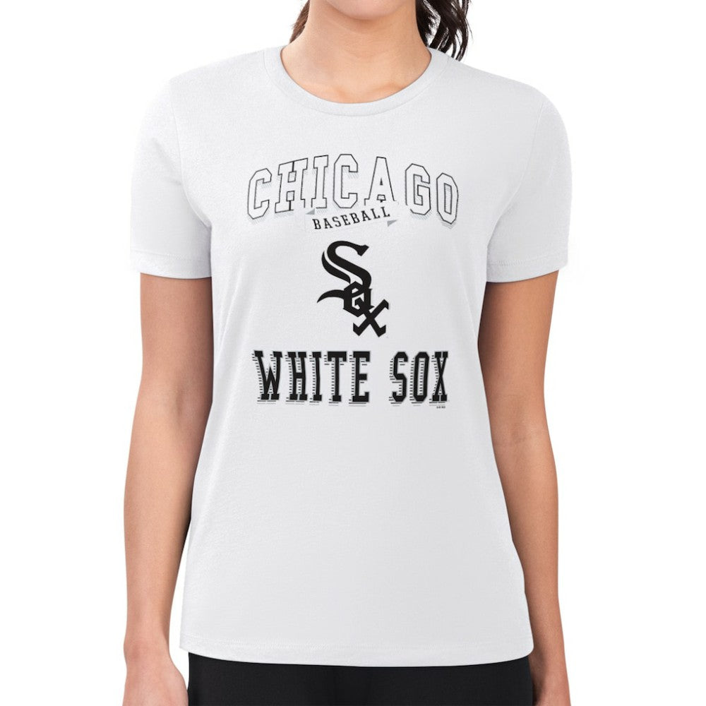 Chicago White Sox G-III 4Her by Carl Banks Women's Super-Slim Fit Lightweight Team Logo Graphic T-Shirt - White - MLB on Sale