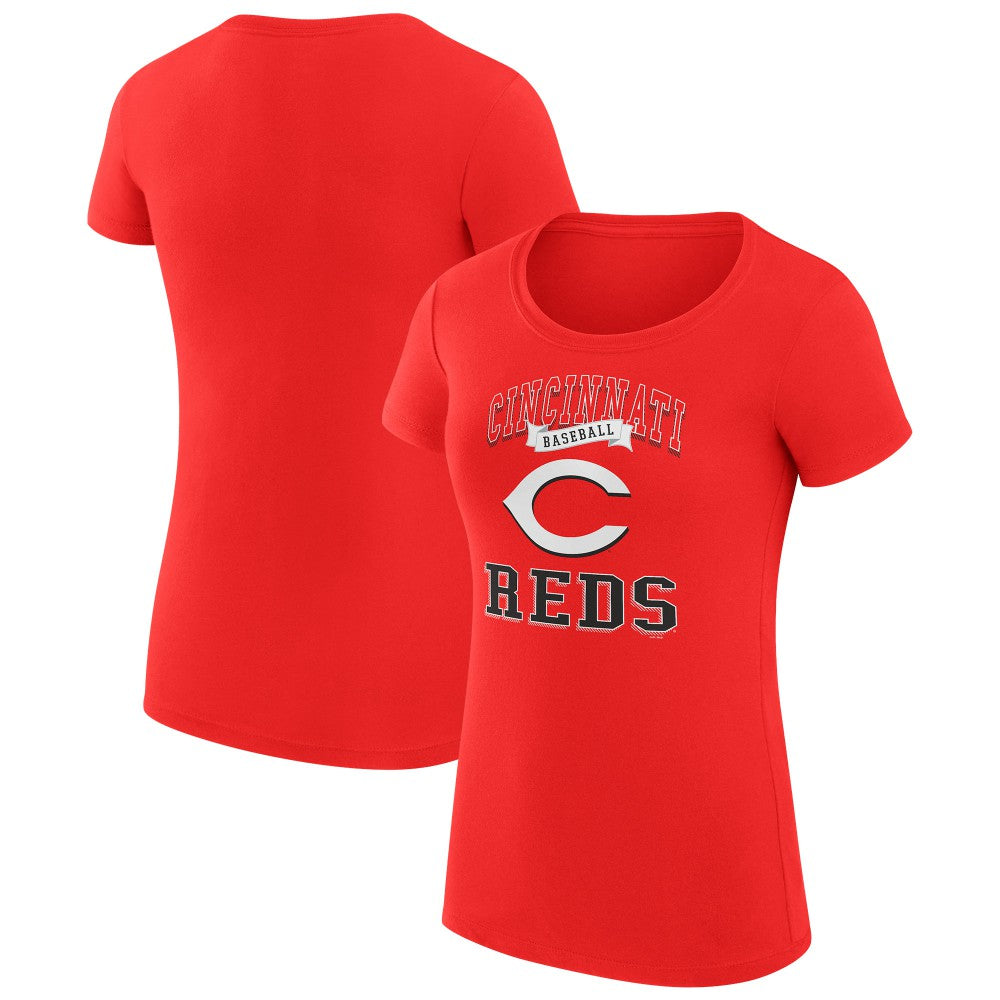 Cincinnati Reds G-III 4Her by Carl Banks Women's Super-Slim Fit Lightweight Team Logo Graphic T-Shirt - Red - MLB Discount