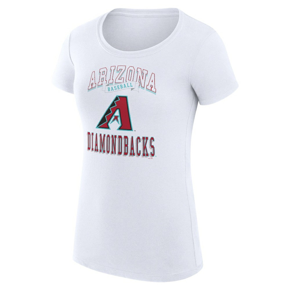 Arizona Diamondbacks G-III 4Her by Carl Banks Women's Super-Slim Fit Lightweight Team Logo Graphic T-Shirt - White - MLB Discount