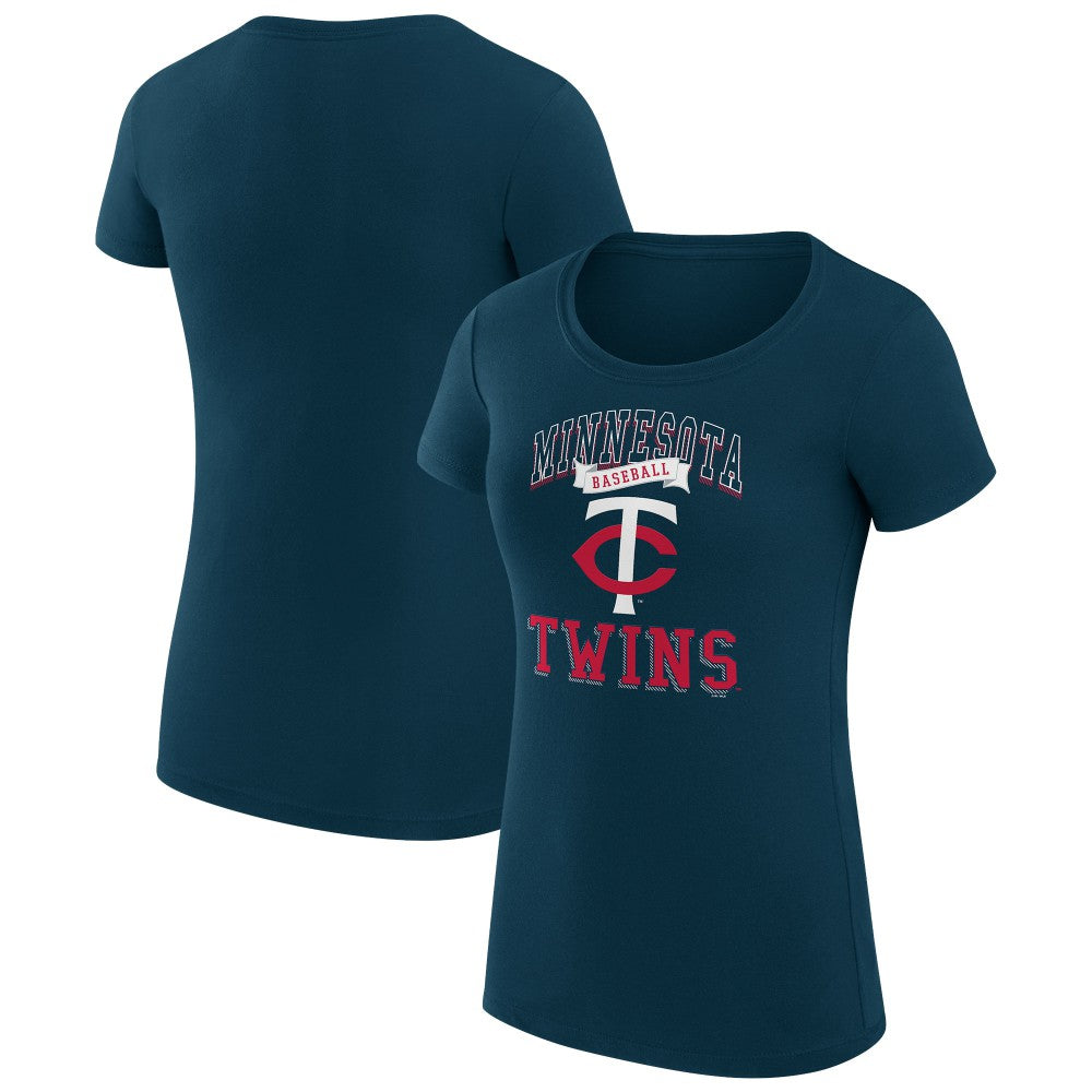 Minnesota Twins G-III 4Her by Carl Banks Women's Super-Slim Fit Lightweight Team Logo Graphic T-Shirt - Navy - MLB on Sale