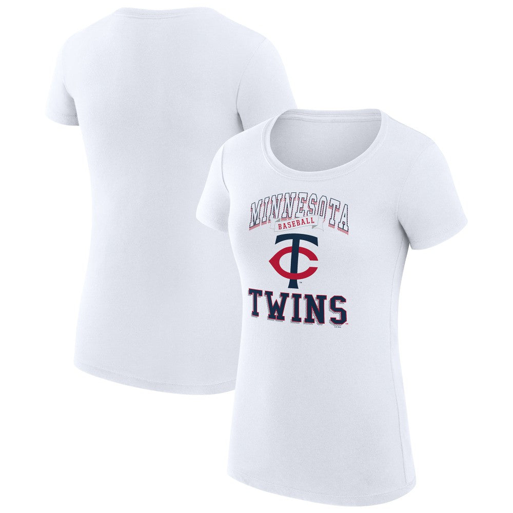 Minnesota Twins G-III 4Her by Carl Banks Women's Super-Slim Fit Lightweight Team Logo Graphic T-Shirt - White - MLB Sale
