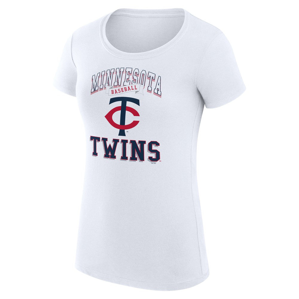 Minnesota Twins G-III 4Her by Carl Banks Women's Super-Slim Fit Lightweight Team Logo Graphic T-Shirt - White - MLB Sale