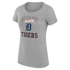 Detroit Tigers G-III 4Her by Carl Banks Women's Super-Slim Fit Lightweight Team Logo Graphic T-Shirt - Heather Gray - MLB Online